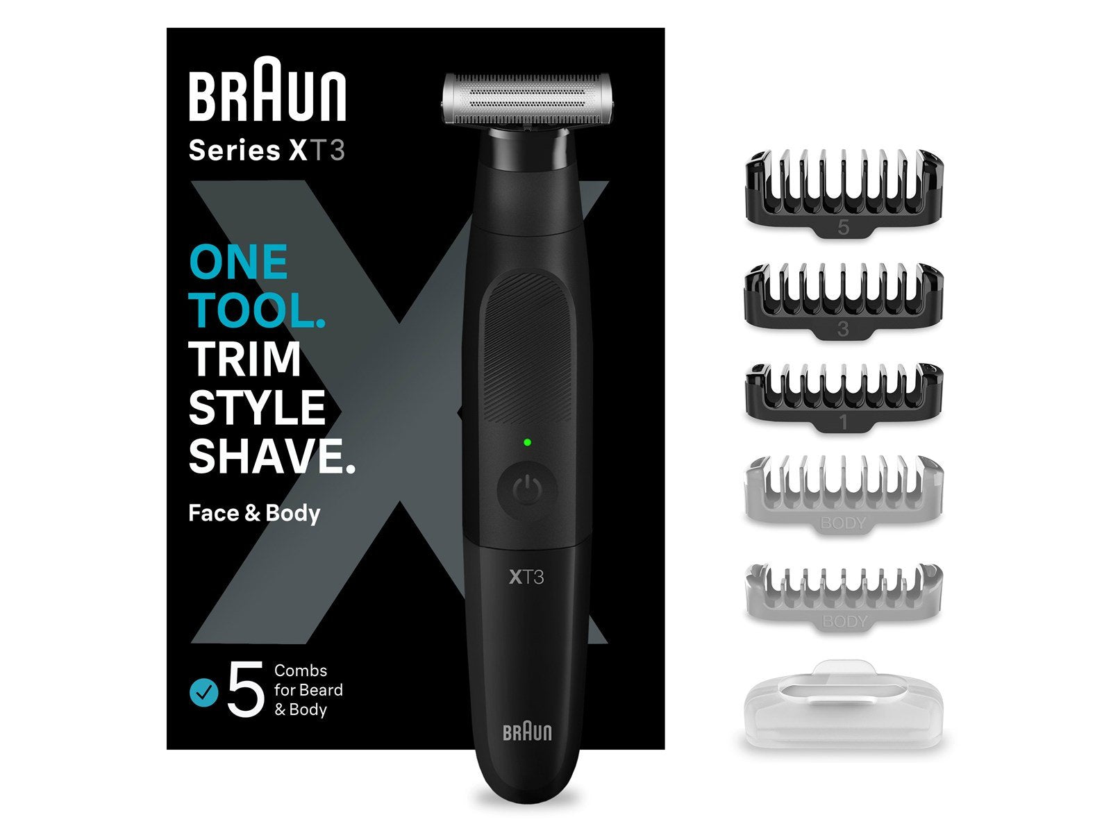 Braun Body trimmer Styler XT3200 Black Braun Body trimmer Styler XT3200 Black